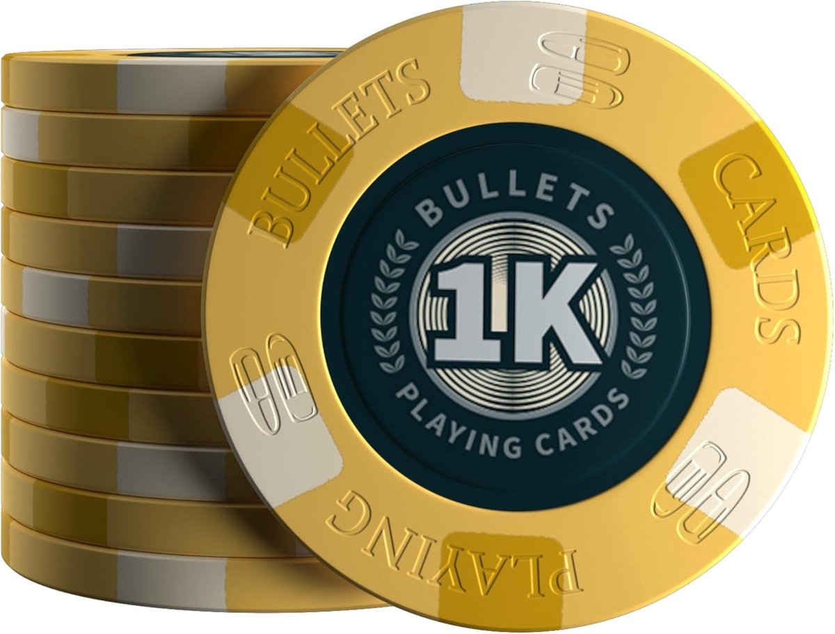 Pokerset - Geel - 4 cm diameter - Keramische Pokerchip 10 g - Voor Casinospellen