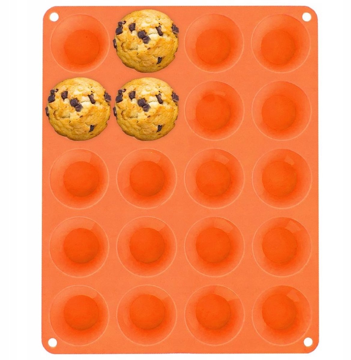 Siliconen Muffinverwarmer voor 20 Mini Cupcakes - Bruin