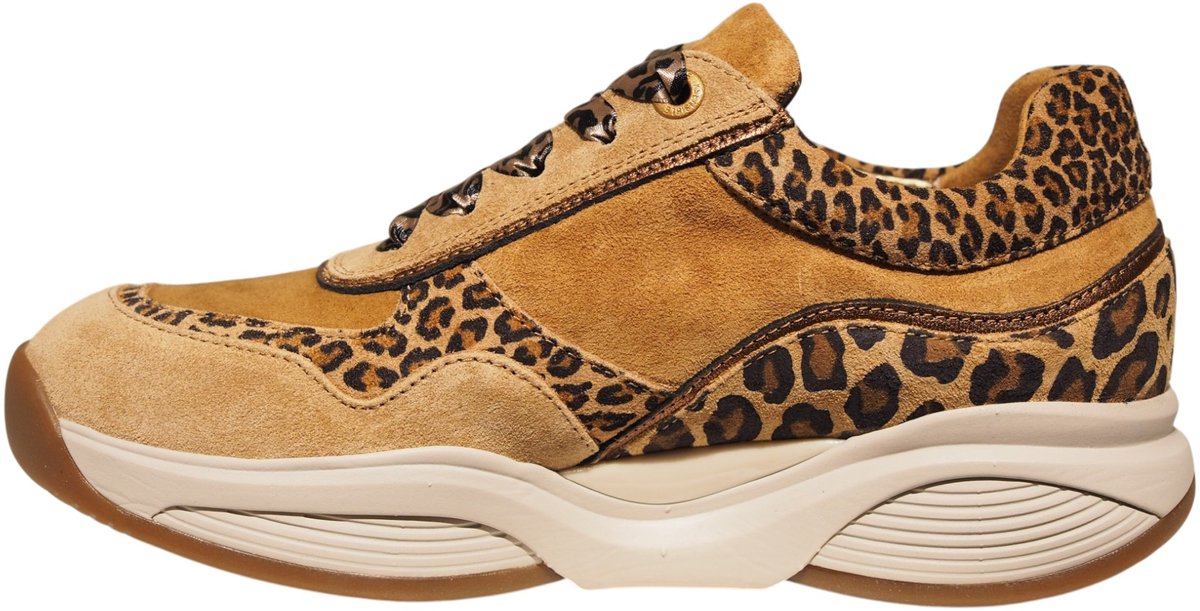 Xsensible suède dames sneakers met luipaardprint - SWX11