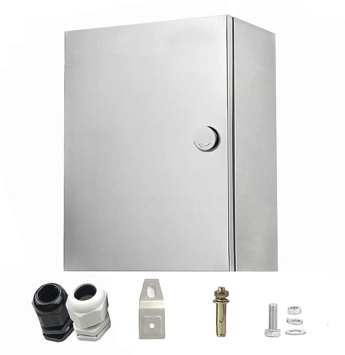 Roestvrijstalen schakelkast - 300 x 250 x 140 mm - Waterdichte behuizing met isolatieplaat - Voor binnen en buitengebruik