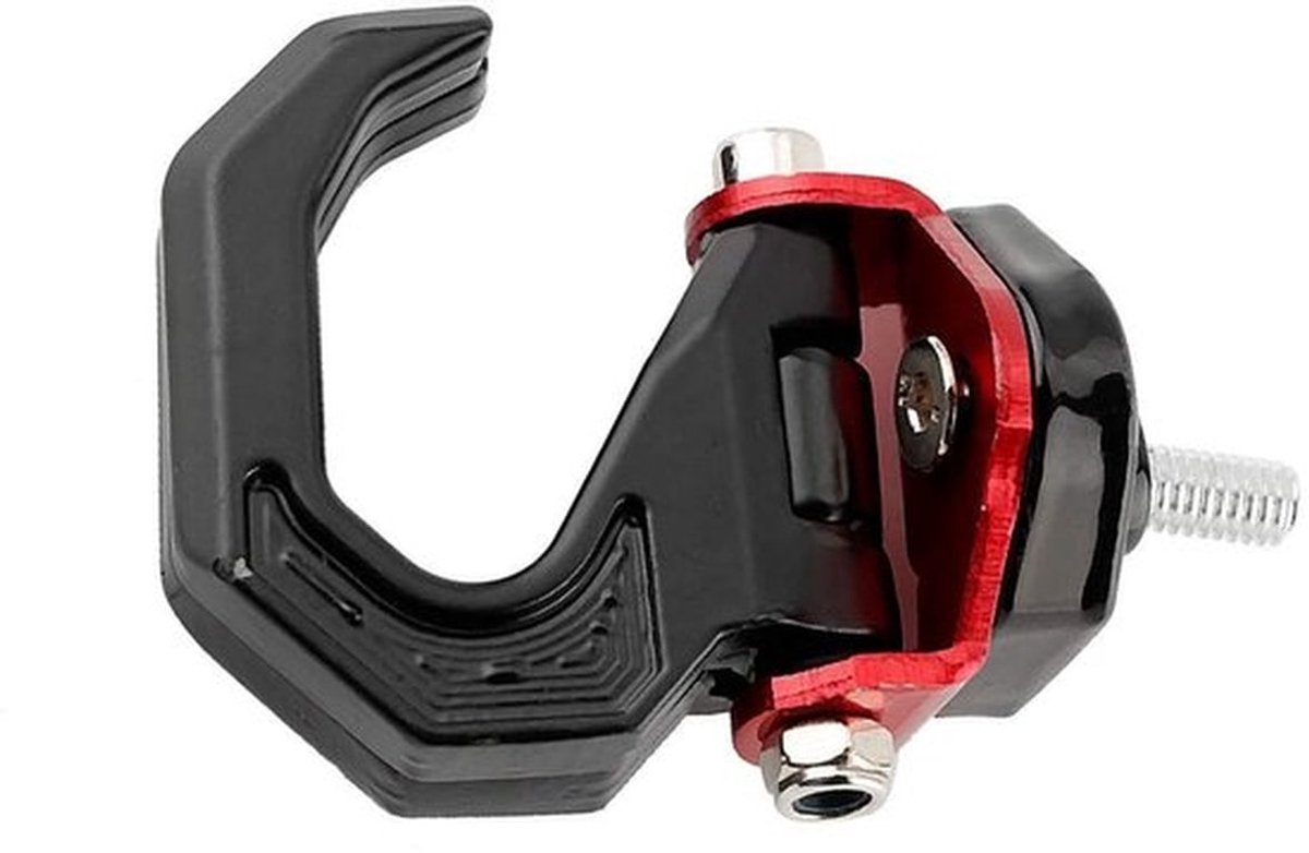 Helmhaak Universeel - Aluminium Haak - Verstelbaar - Motorfiets Accessoire - Sterk Materiaal - Geschikt voor Meeste Modellen - Motorhaak