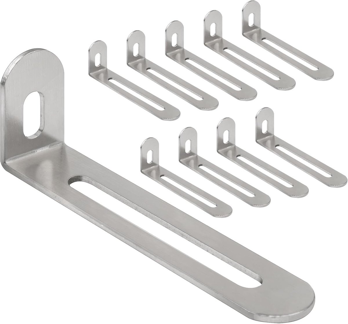 Hoekijzers - Zilver - 72,5 x 24 x 15 mm - L-vormige Koolstofstalen Verbindingshoeken - Voor Houten Meubels