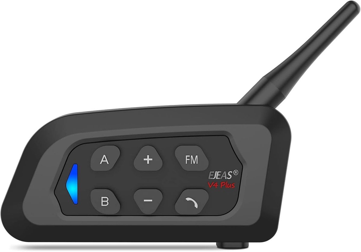Motorhelm-headset - Zwart - V4P-1 - Bluetooth 5.1 met Ruisonderdrukking en FM Radio - Voor Motorfietscommunicatie