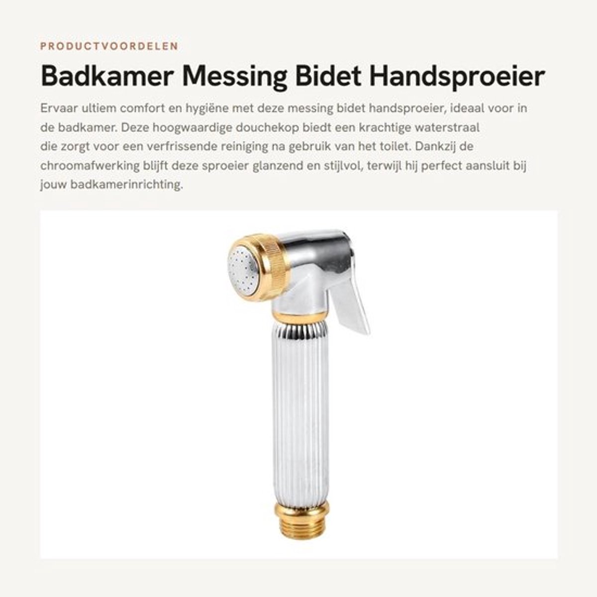 Bidet Handdouche - Hoge Druk Sproeier - Toiletreiniging - Dameshygiëne - Urineweginfecties - Scherpe Klantenservice - Toilet Douche