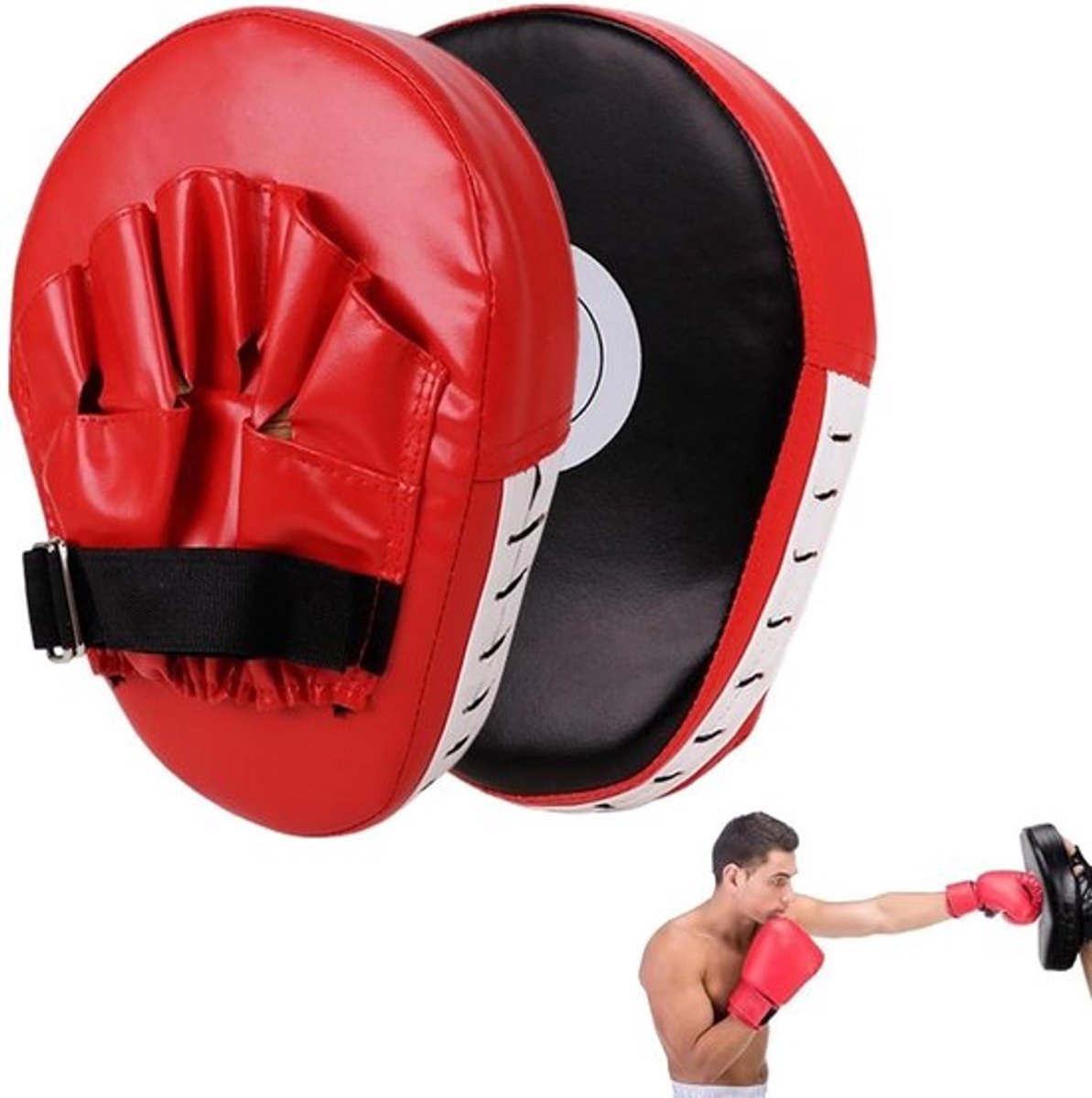 Trainers Hoogwaardig PU-leer - Bokspads - Slagkussen - Kickboksen - Muay Thai - Schuimrubberen pads - Bokshandschoenen