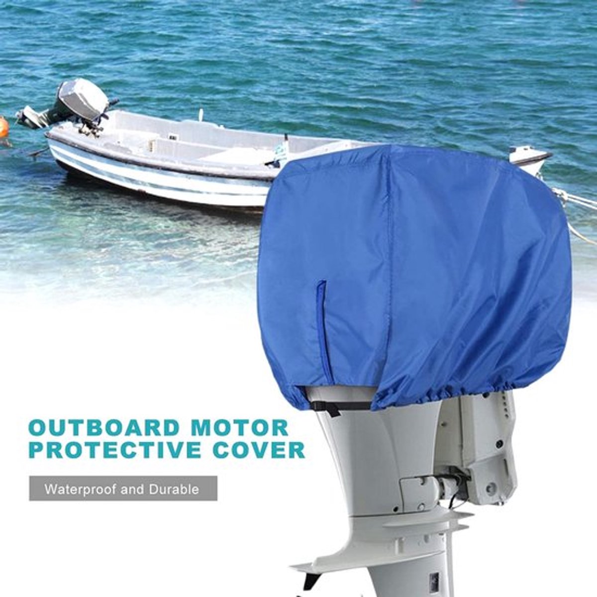 Buitenboordmotorafdekking Waterdicht - Afdekhoes - Bootmotor - Regenbescherming - Oxford-doek - 58 x 41 x 46 cm - Motorhoes