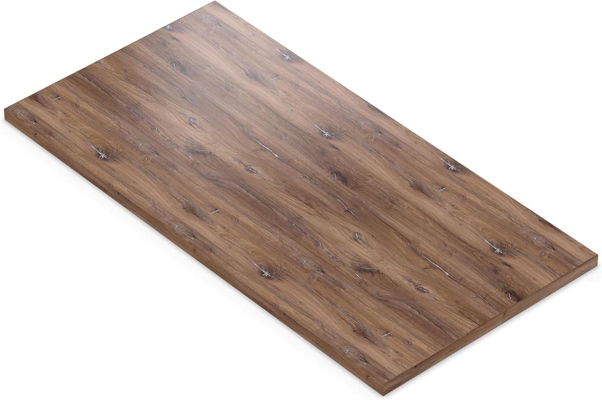 Tafelblad Eiken - Werkblad Keukenblad - Meubelprojecten Binnen - Robuuste ABS Rand - 90x50 cm - Eiken Noten