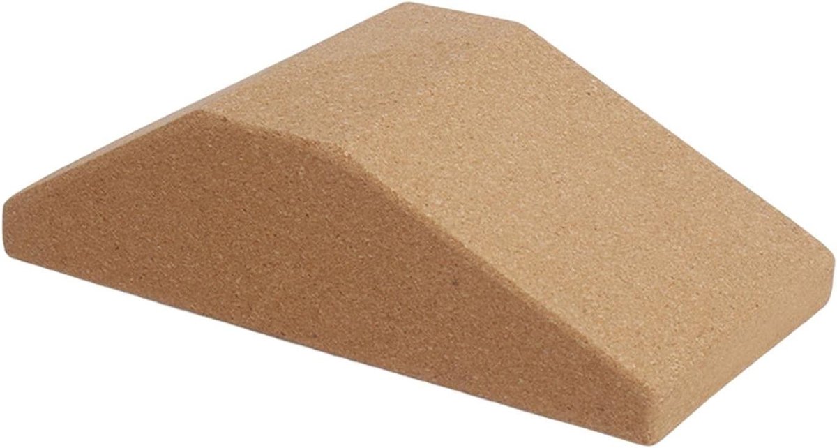 Kurken Squat Wedge - Yoga Blok - Oefening Verbeteren - Milieuvriendelijk Materiaal - 23cmx12cmx6.6cm - Kurk