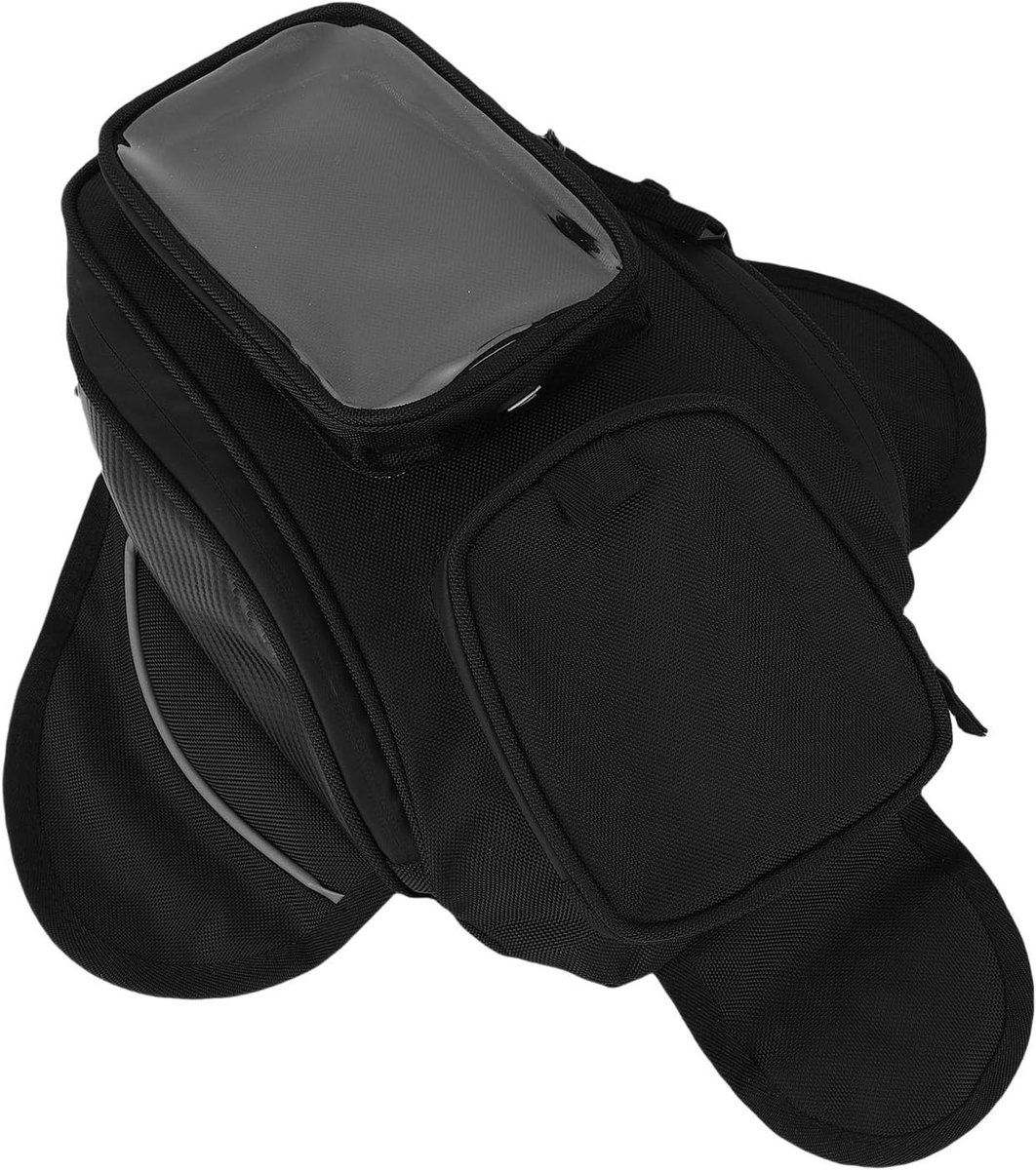 Motorfiets Tanktas met Sterke Magneten en Rugzakriemen - Waterdichte Oxford Zwart voor Brandstoftanks en Accessoires