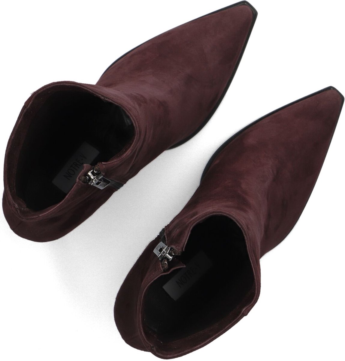 Notre-V 8939 Enkellaarsjes - Enkelboots met rits - Dames - Paars - Maat 38