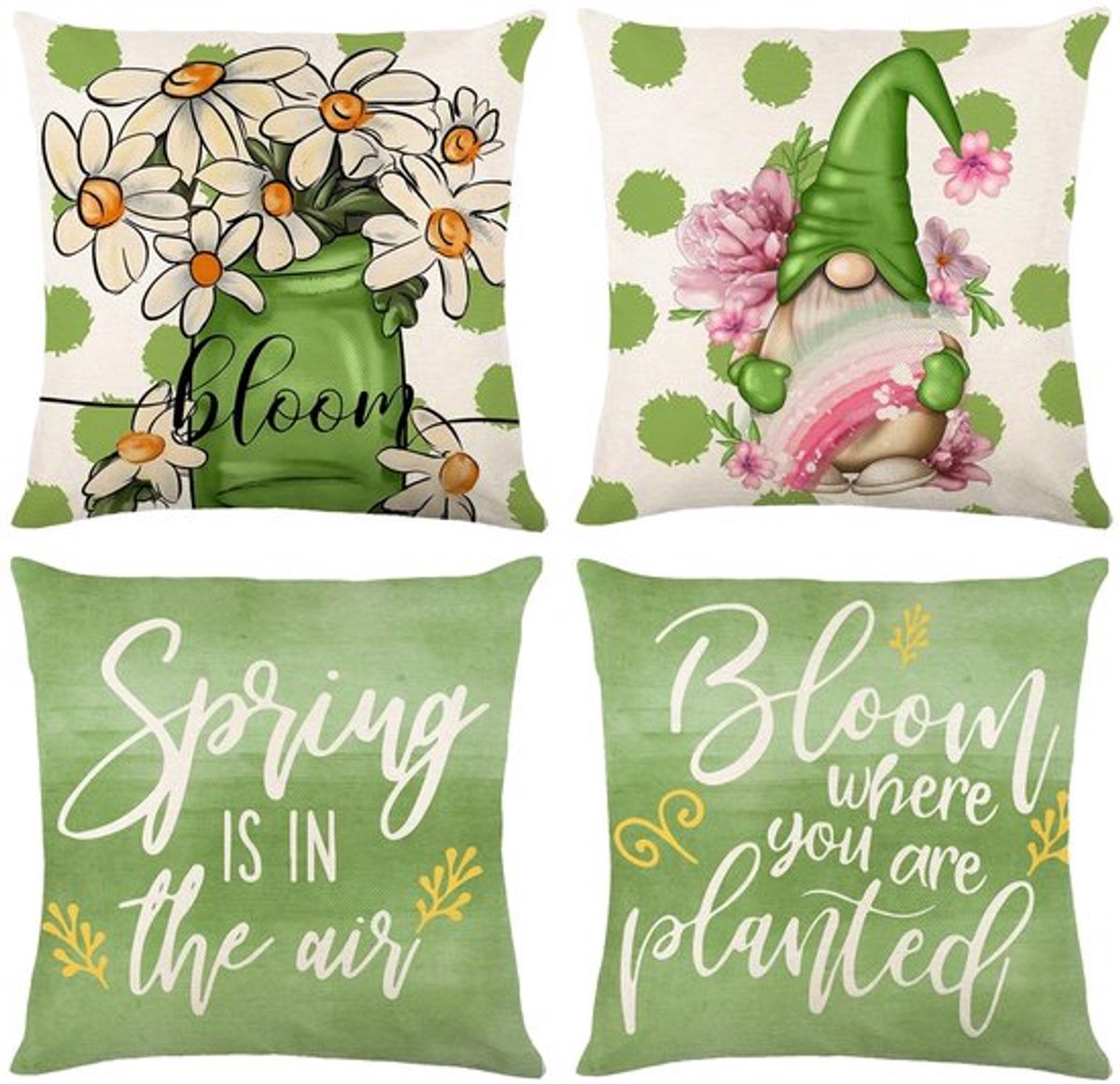 Kussenhoesjes 45 x 45 cm - Eucalyptusblad Ontwerp - Set van 2 - Duurzaam Polyester - Decoratieve Kussenslopen - Gezellige Sfeer - Kussensloop