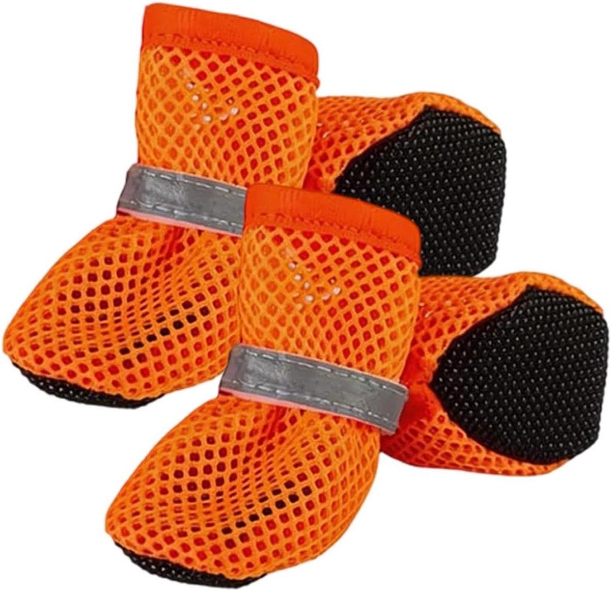 Hondenschoenen Pootbescherming - Hondenlaarsjes Hondenlaarzen - Bescherming Poten - Ademend Mesh Antislip - 4 maten beschikbaar - Zwart
