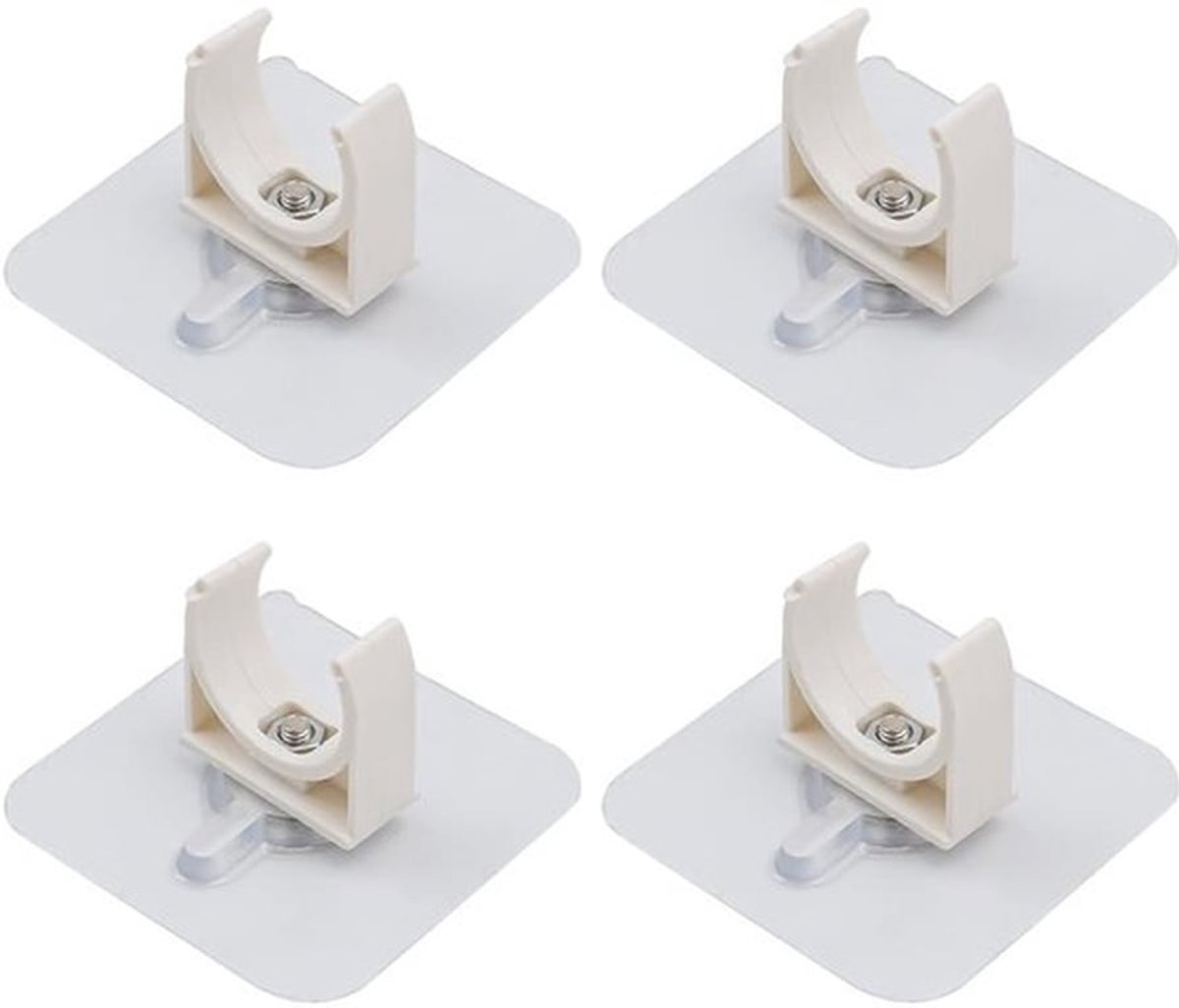 4 Stuks 25 mm Zelfklevende Plastic Pijpklemmen - 360 Verstelbare Slangklemmen