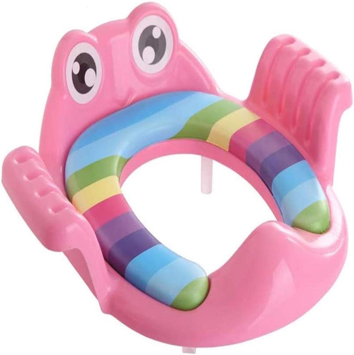 Kinder Toiletbril - Potty Training Seat - Kinderen Zelfstandig Leren - Met Handgrepen en Rugsteun - Universeel Passend - Roze