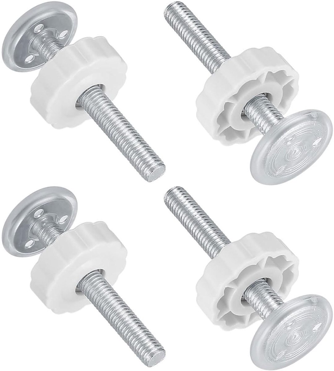 Dailygoods- Drukpoorten 4 Stuks - Veiligheidsreling - Schroefbouten - Stabiliteit - Robuuste Materialen - Krasbestendig - Veiligheidshek