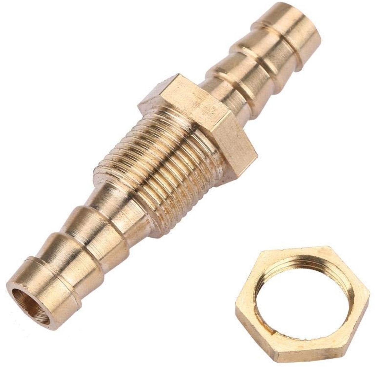 Dailygoods - Slangpilaar Schot Schot Pijp Koppeling - 8mm Connectie - Messing Afwerking - Praktische Adapter - Ideaal voor Pijpverbindingen - Gemakkel...