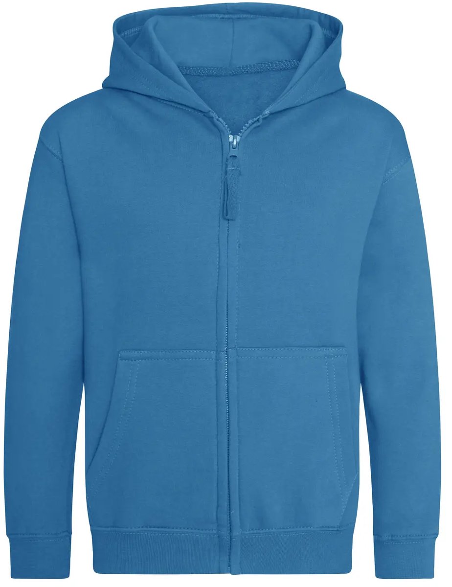 Kindercapuchon met volledige rits Just Hoods Saffierblauw
