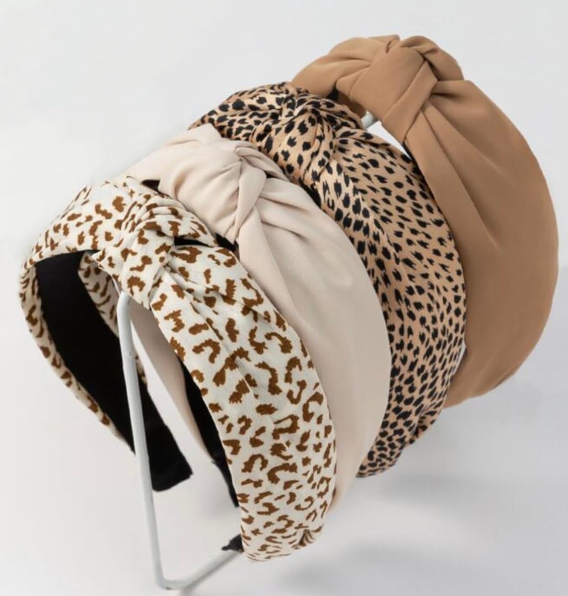 Banden - Antislip, Modieus, Schattige Haarbanden Met Brede Knoeppen en Luipaardpatroon