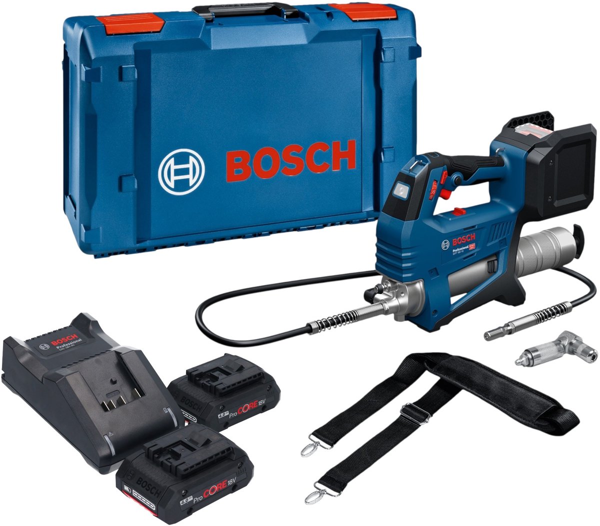 Bosch GFP 18V-10 accu-vetpomp 18 V 10.000 psi + 2x ProCORE-accu 4,0 Ah + oplader + XL-Boxx