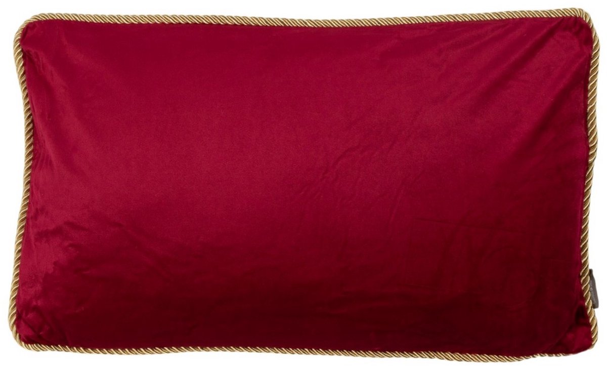 Solid velvet wine red cushion 35x45 cm
