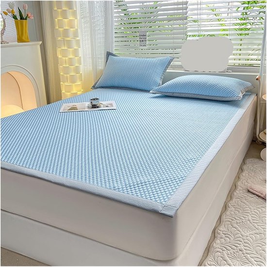 Koelmat Zomer - Slaapmat Ademend - Comfortabel Slapen - Zijdeachtig Koel Gevoel - 150x200 cm 3 stuks - Kaki — afbeelding 5