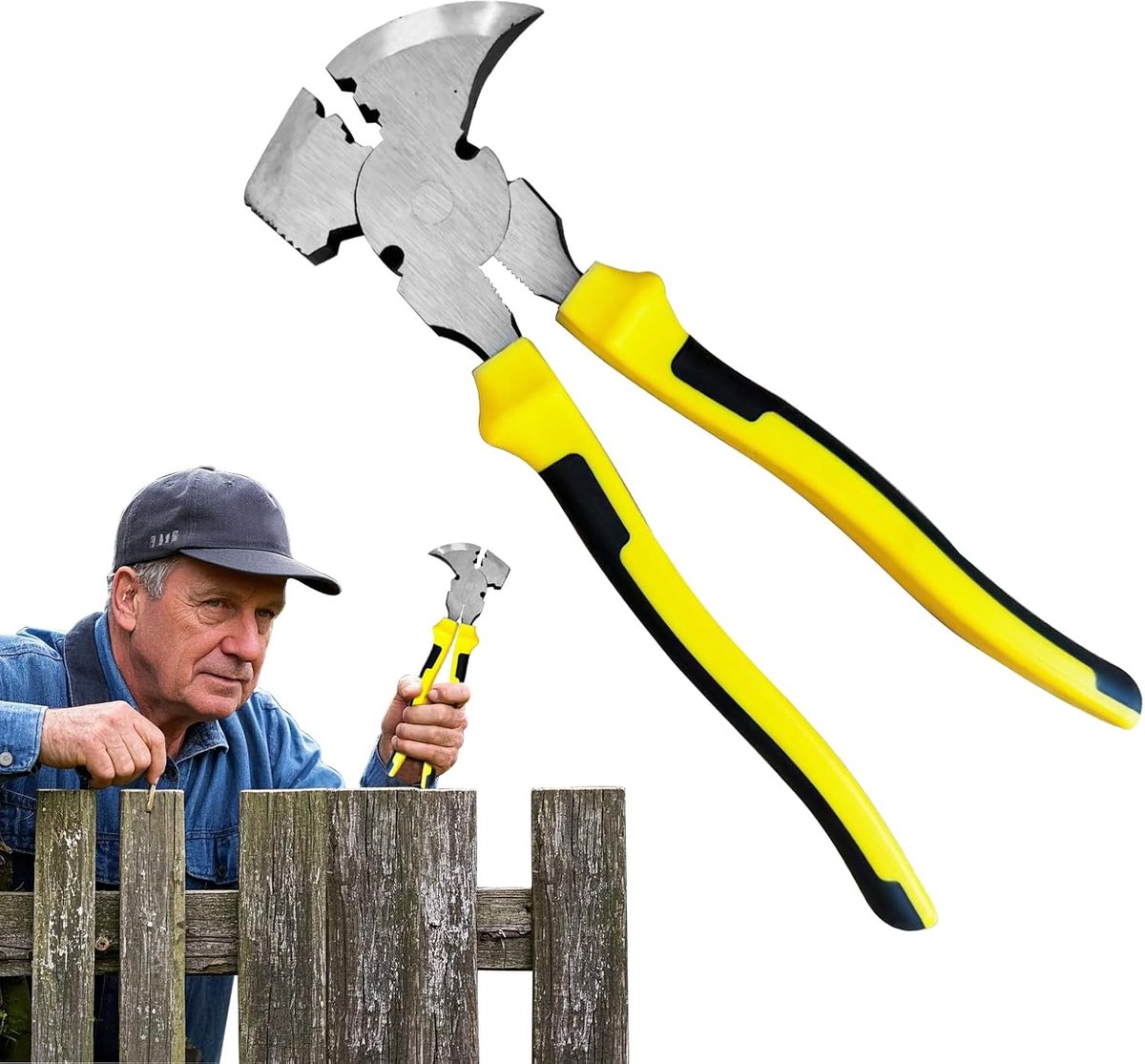 Zware Tang - Hekwerk Tang - Draad Knippen - Versterkte Kaak - 28 cm - Geel