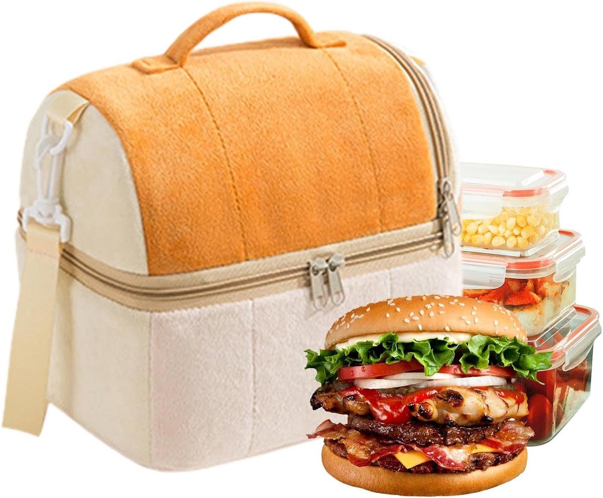 Lunchbox Koeler - Geïsoleerde Tas - Voedsel Bewaren - Hoge Capaciteit - Draagbaar - Zwart