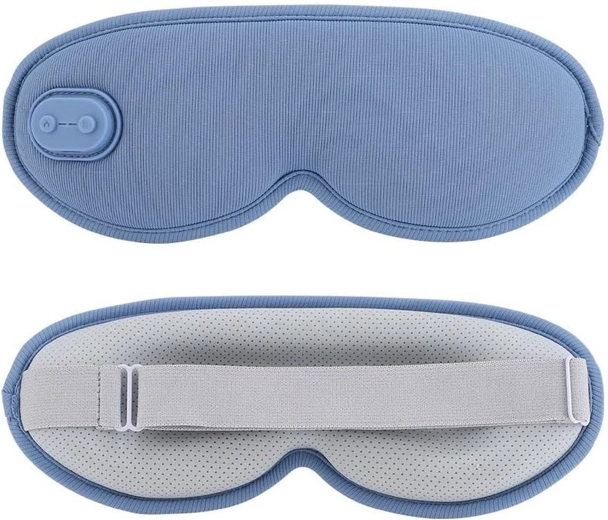 Elektrisch Oogmasker - Verwarmd Slaapmasker - Vermoeidheid Verlichten - Grafeen Verwarmingsblad - 26x10x3cm - Blauw
