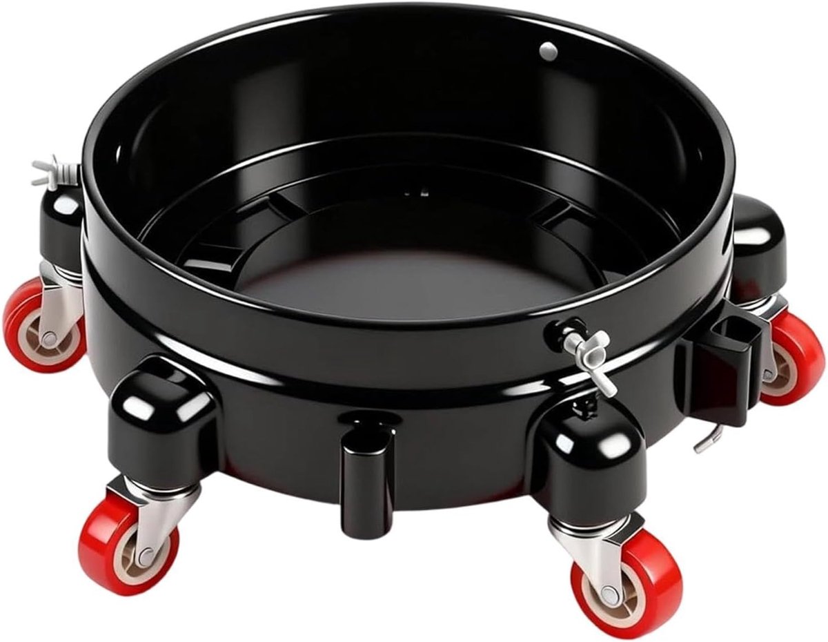Emmer Rol Basis - Verrijdbare Trolley - Zware Lasten Verplaatsen - Vergrendelbare Wielen - 11 Inch - Zwart