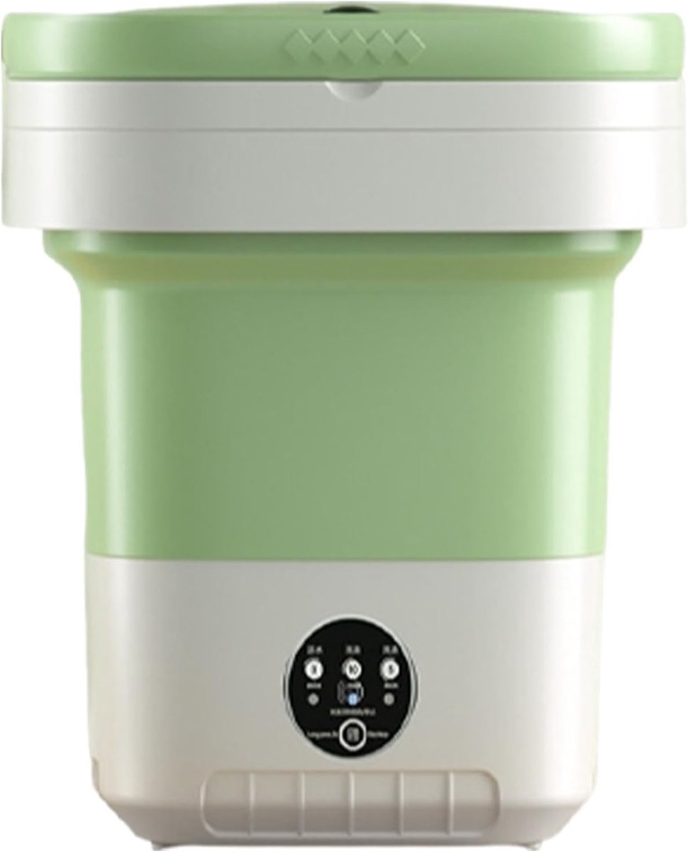 Draagbare Wasmachine Opvouwbare machine Kleine was Ruimtebesparend ontwerp 12L capaciteit Groen