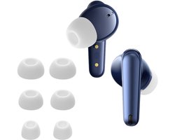 kwmobile 6x cover voor in-ear oortjes geschikt voor Anker Soundcore Liberty 4 NC - Vervangende oordopjes van siliconen in wit - 3 maten