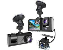 Dashcam Auto - Rijcamera Spiegels - Veilig Rijden - Drie Camera's - 1080p HD - Zwart