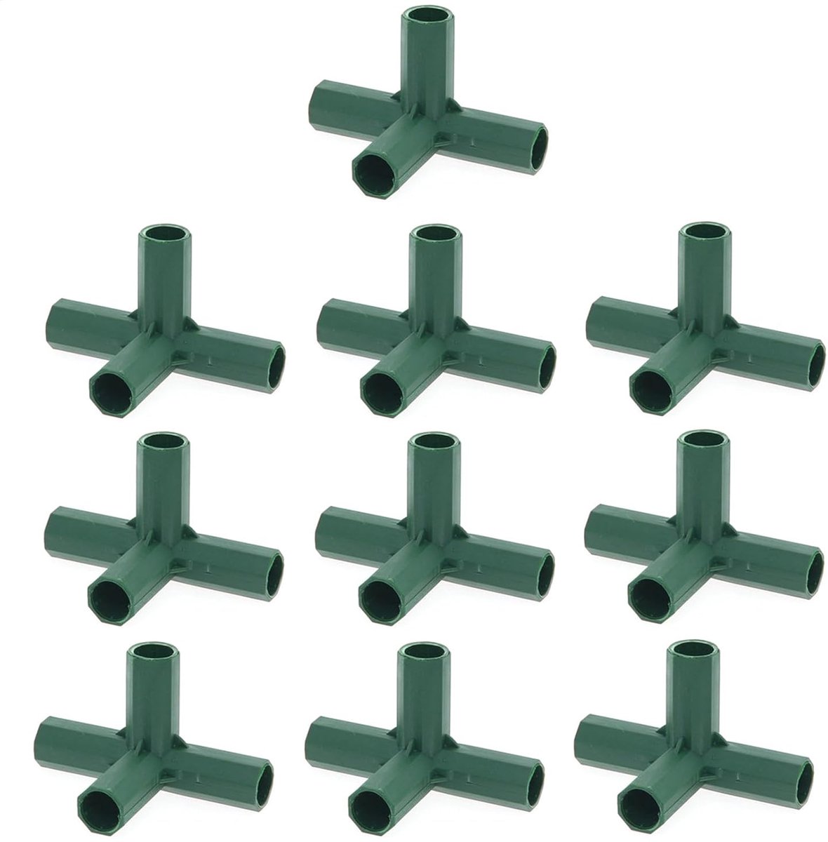 Frame Verbinders - Structurele Connectoren - Tuinstructuren Bouwen - Veelzijdige Buis Compatibiliteit - 10 Stuks - Groen