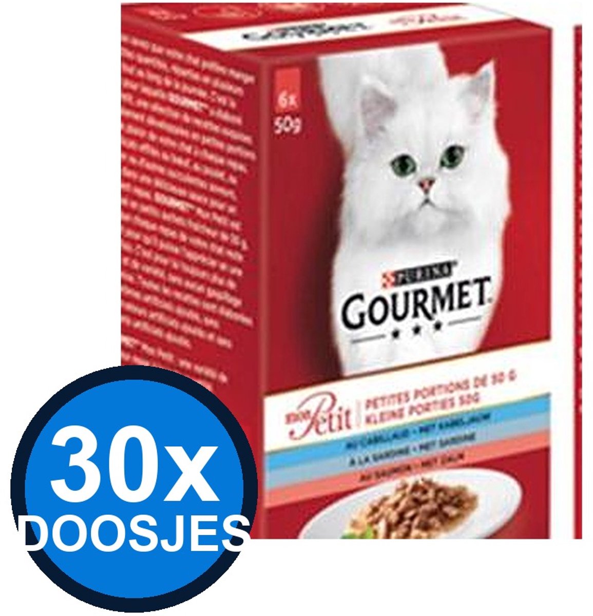 Gourmet Gourmet - Mon Petit Zalm 6x50g - Kattenvoer Natvoer - 300g