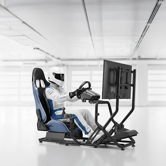 Racestoel cockpit simulator - Race simulator stoel - Realistisch racen - Volledig verstelbaar - 136 x 71 x 108 cm — afbeelding 3