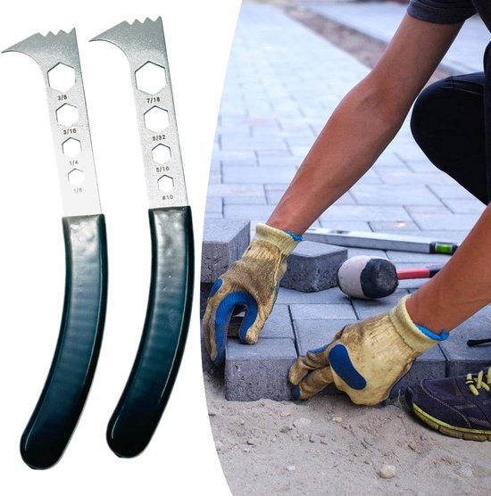 Straatsteen Verwijderaar - Hefgereedschap Set - Tuinonderhoud Werkzaamheden - Ergonomische Gebogen Handgreep - 2 Stuks - Metaal — afbeelding 3
