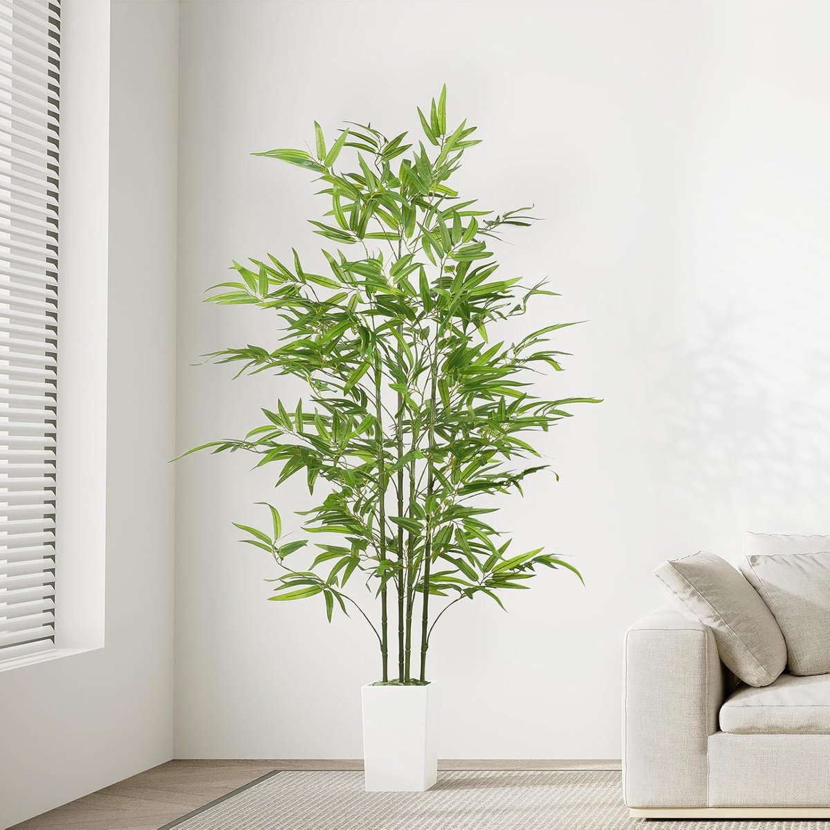Kunstplant bamboe - Nepplant boom - Woonkamer decoratie - Realistische details - 160 cm hoog - Groen