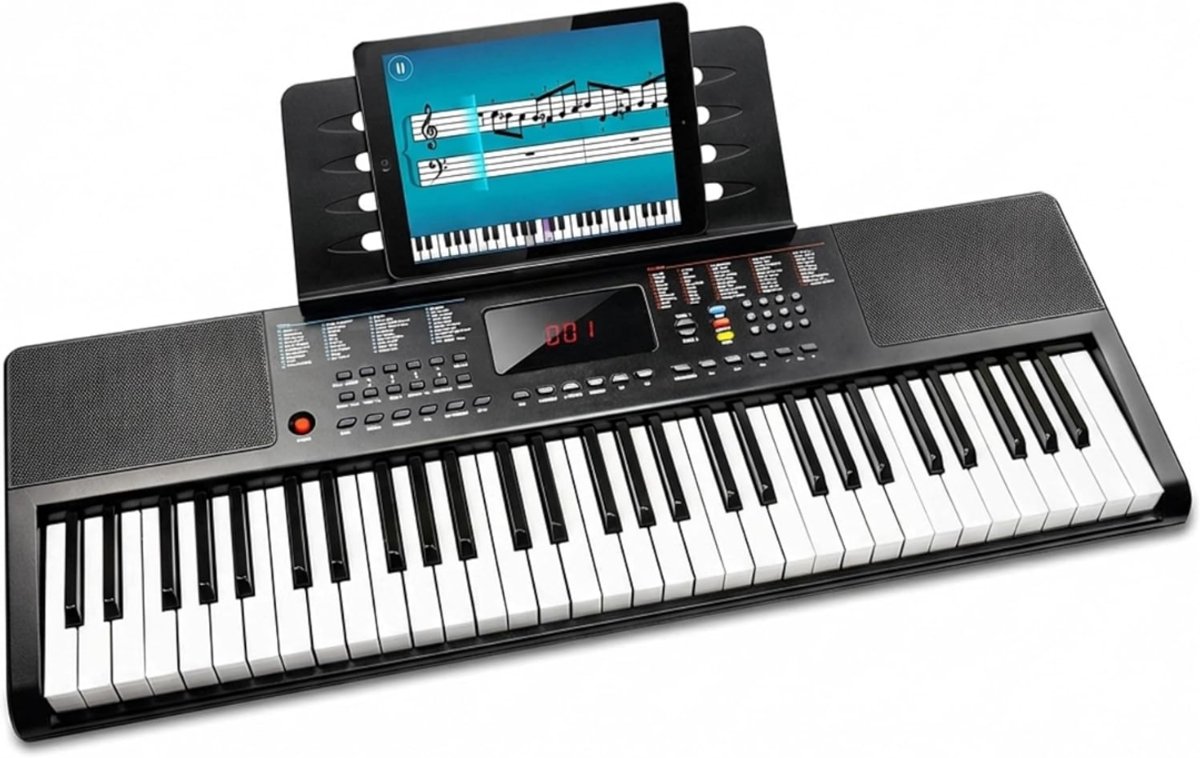 QIN® Keyboard Piano - Digitale Piano - Piano Keyboard - Zwart - 80cm x 28cm x 8cm