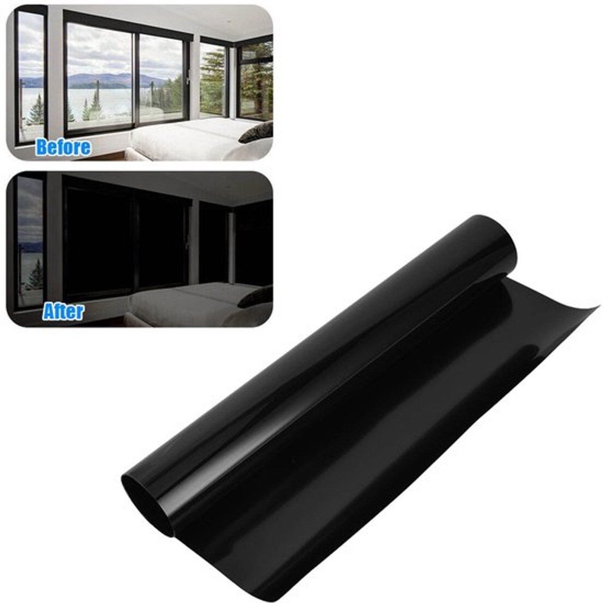 OmGoods - Dailygoody - Ondoorzichtige raamfolie - Verduistering - Statische folie