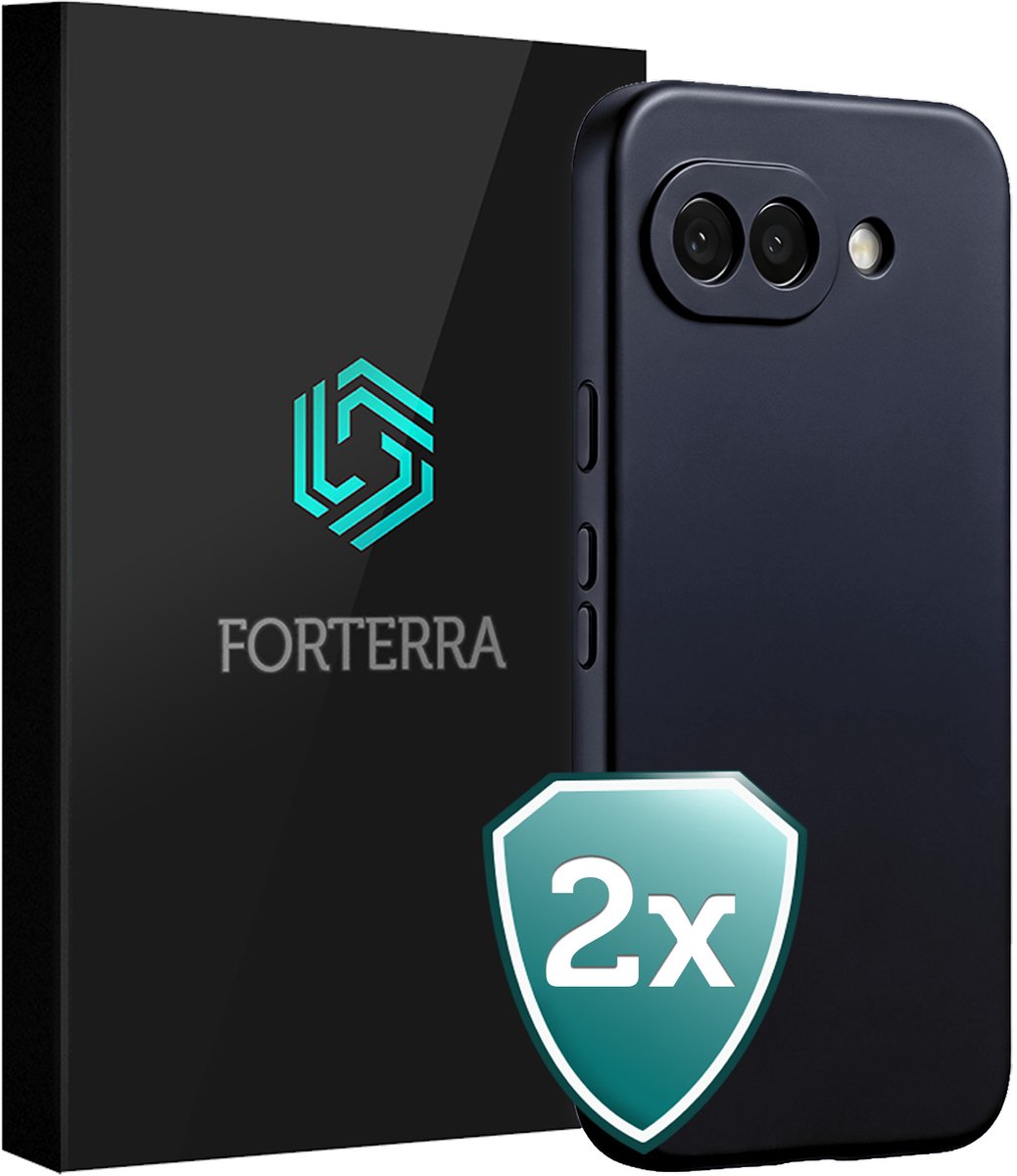 Hoesje 2 Stuks - Geschikt voor Google Pixel 10a - Sterk & Shockproof - Back Cover - Case Siliconen - Telefoon Hoes - Donkerblauw