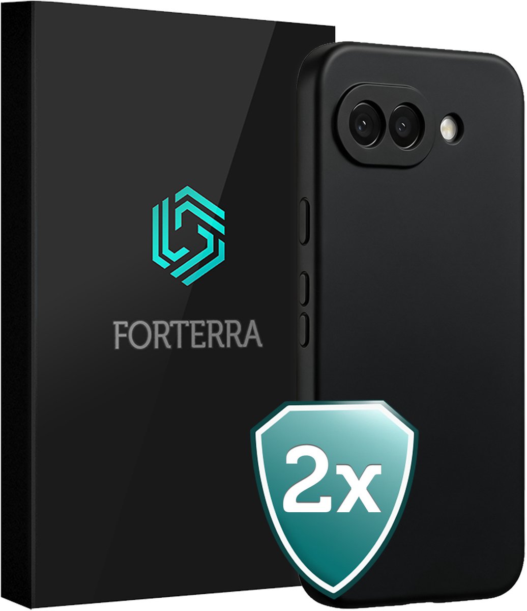 Hoesje 2 Stuks - Geschikt voor Google Pixel 10a - Sterk & Shockproof - Back Cover - Case Siliconen - Telefoon Hoes - Zwart