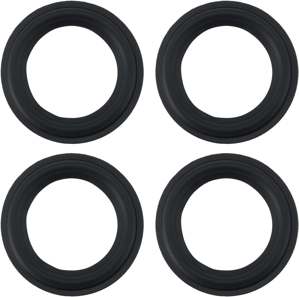 SnelShoppen - 4Pcs Luidspreker Rubber Rand 74x47mm Geschikt voor 3 Inch Luidsprekers, Vervangingsring, Duurzaam en Flexibel, Geluidskwaliteit Verbeter