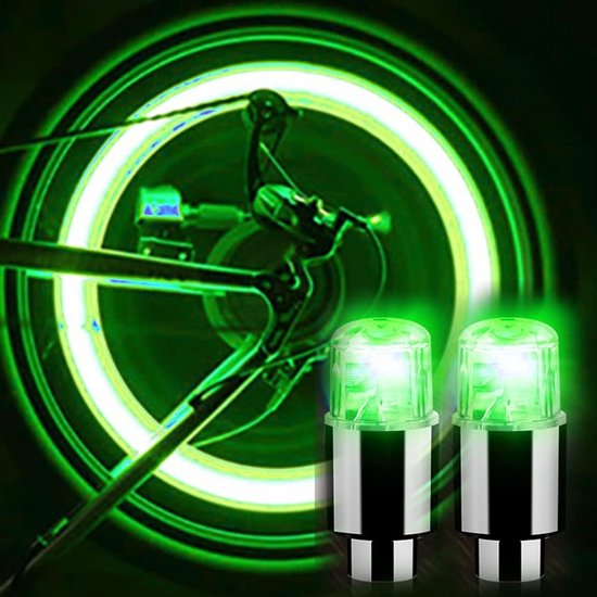 LED Fietslampen - Ventiel Lampjes - Veilig Fietsen - Trillingsgevoelig - 2 stuks - Meerkleurig — afbeelding 3