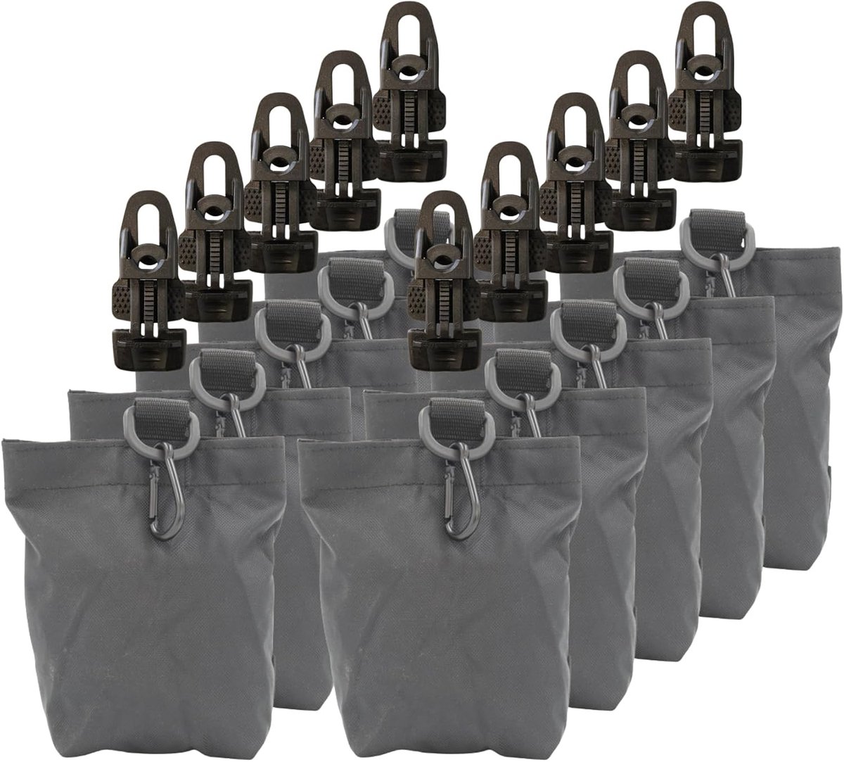 Zandzakset 10 stuks - zwart - voor dekzeilen en bootzeilen - stabiele grip en bescherming - SnelShoppen