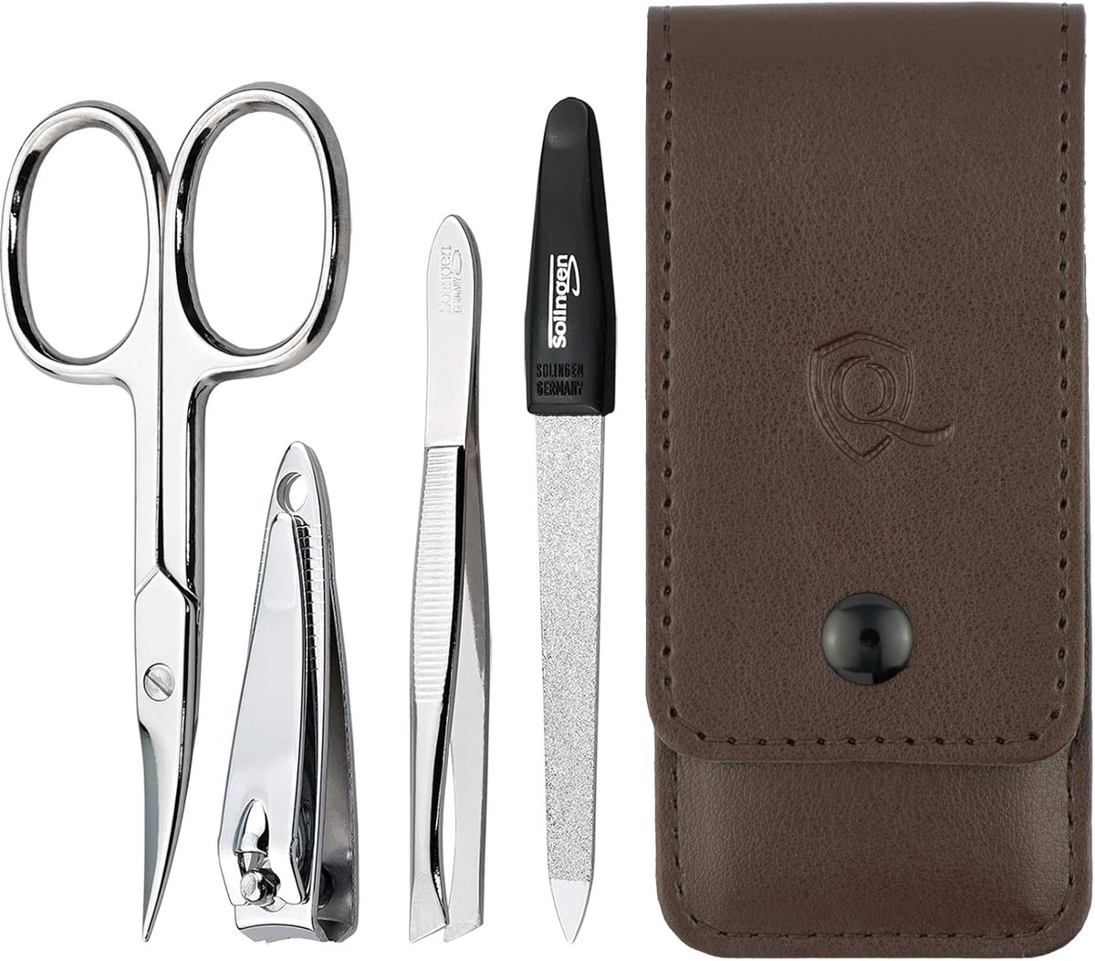 Manicure set 4-delige reisset - hoogwaardige nagelschaar - met vijlen en nagelknippers - perfecte verzorging - SnelShoppen