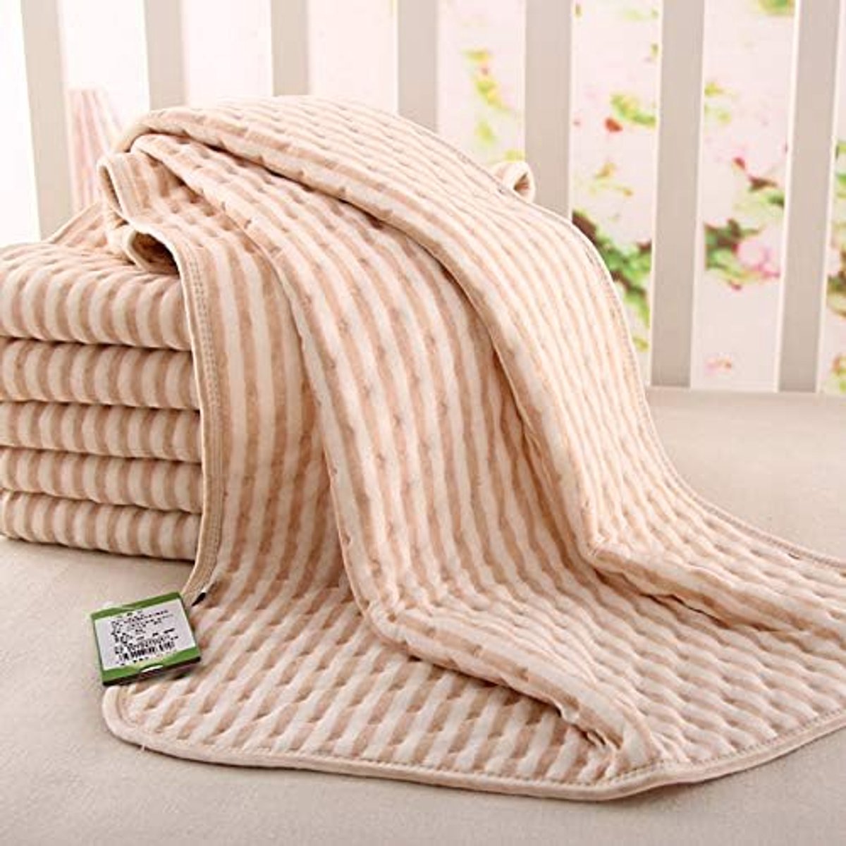 SnelShoppen - Baby Katoenen Verschoonmat Waterdicht, Snelabsorberende Urinemat voor Pasgeborenen en Baby's, Biologisch Katoen 50x70 cm, Ideaal voor Th