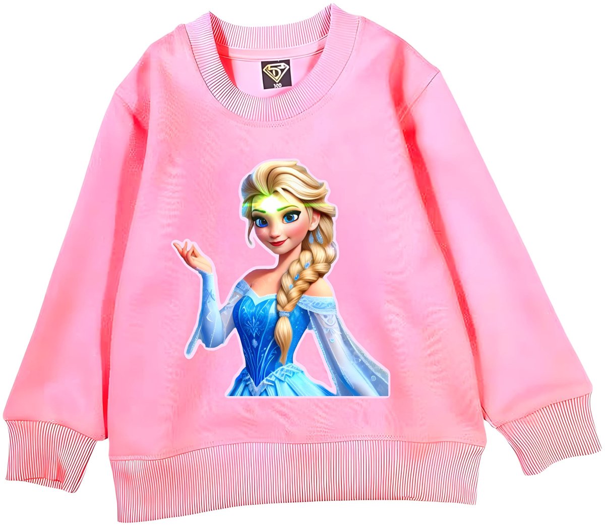Omgoods - Sweatshirt voor Meisjes met LED Licht, IJskoningin Thema