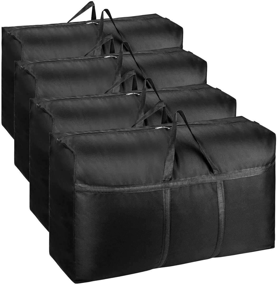 Omgoods - 4 Stuks Extra Grote Opbergdozen met Rits voor Kleding