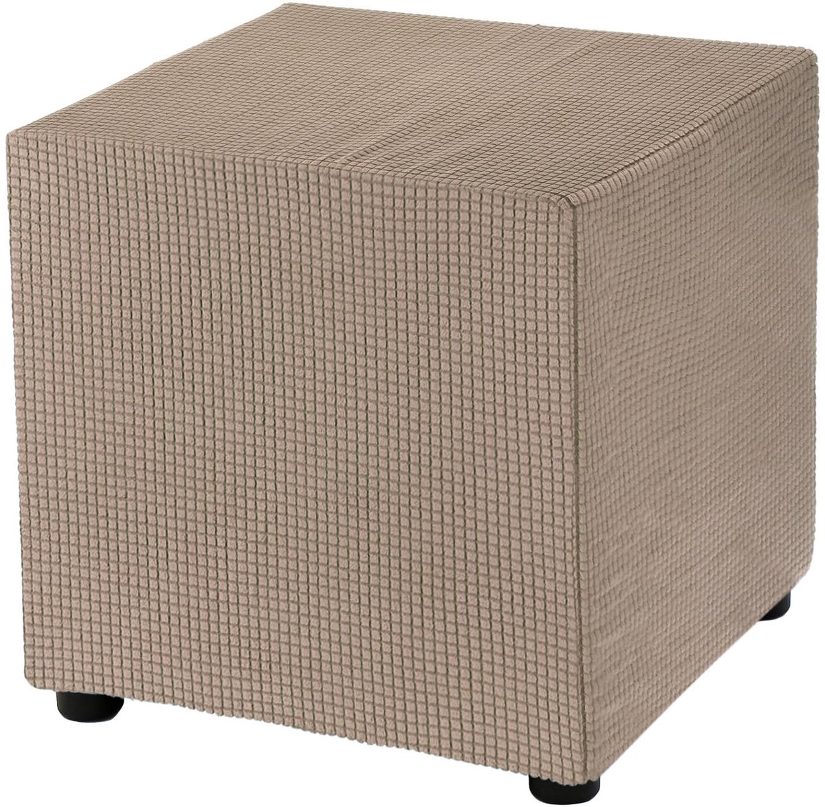 Omgoods - Vierkante Voetensteun Cover - Polyester Stretch, Wasbaar