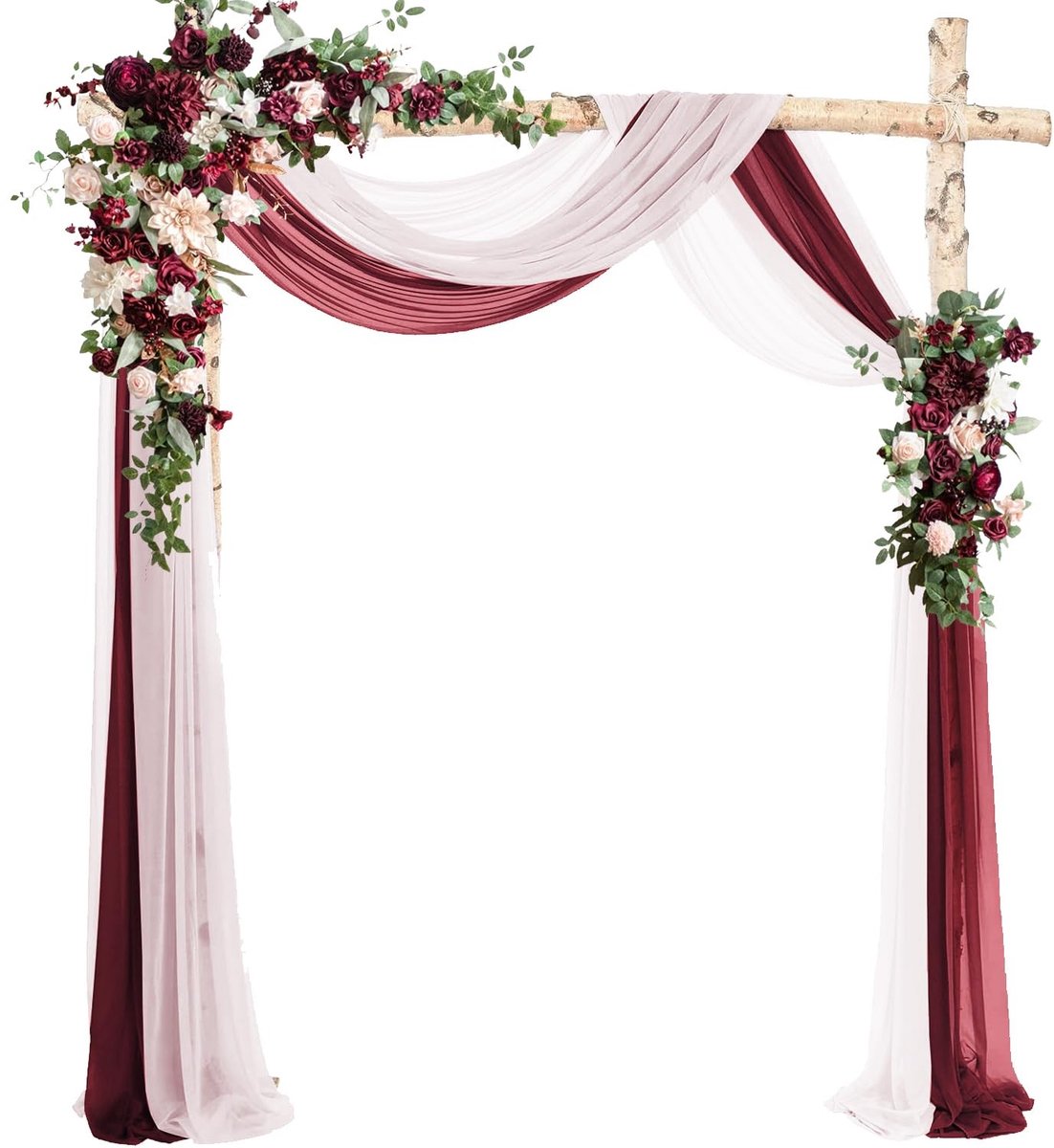 Omgoods - Chiffon Drapeerdoek voor Bruiloften, 75 x 600 cm